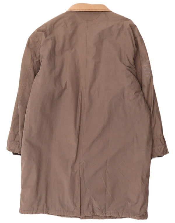 Palton căptușit vintage pentru bărbați UK 42 XL bumbac gri