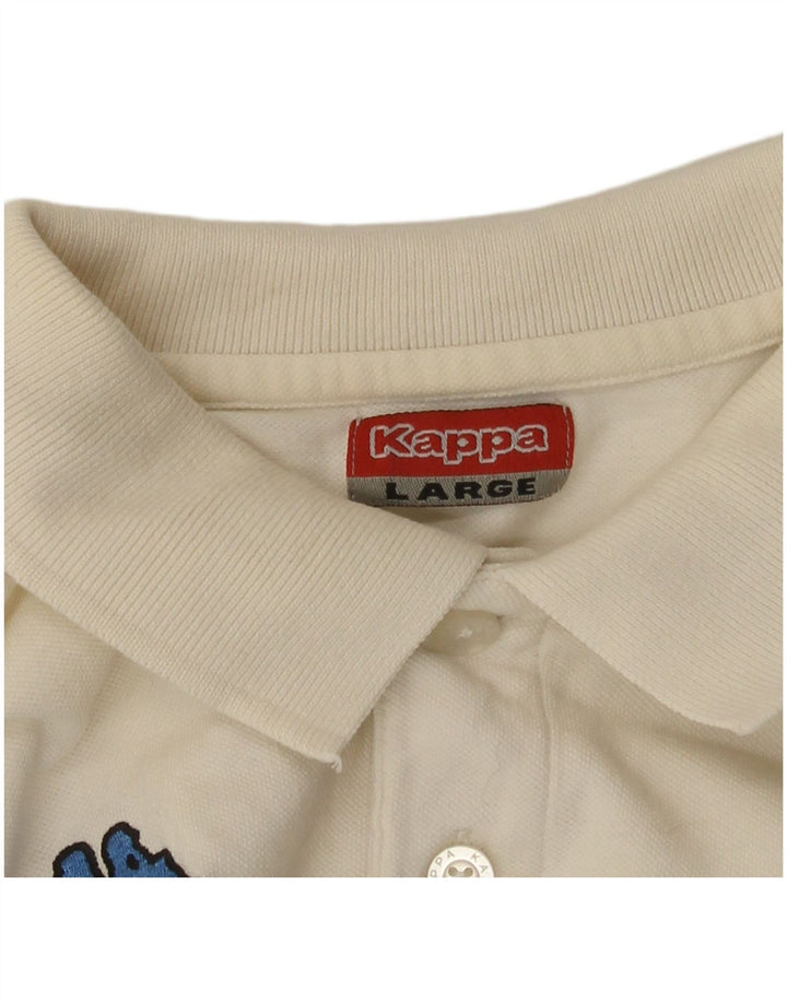 Tricou polo pentru bărbați Kappa, mare, alb