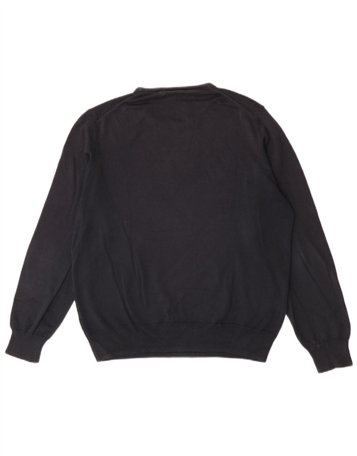 Pulover pentru bărbați Zara, cu gât crew, mare, negru