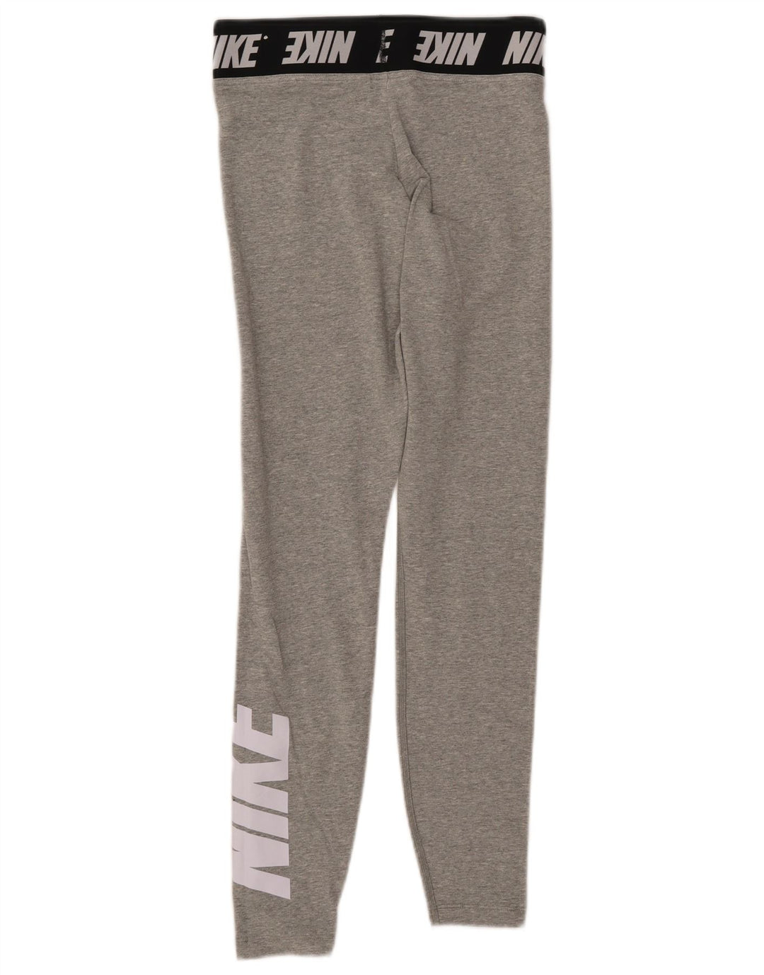 Leggings grafic NIKE pentru femei UK 8, bumbac gri mic