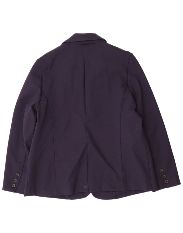 Crew Clothing Jachetă blazer pentru femei cu 2 nasturi UK 16 mare, bleumarin, viscoză