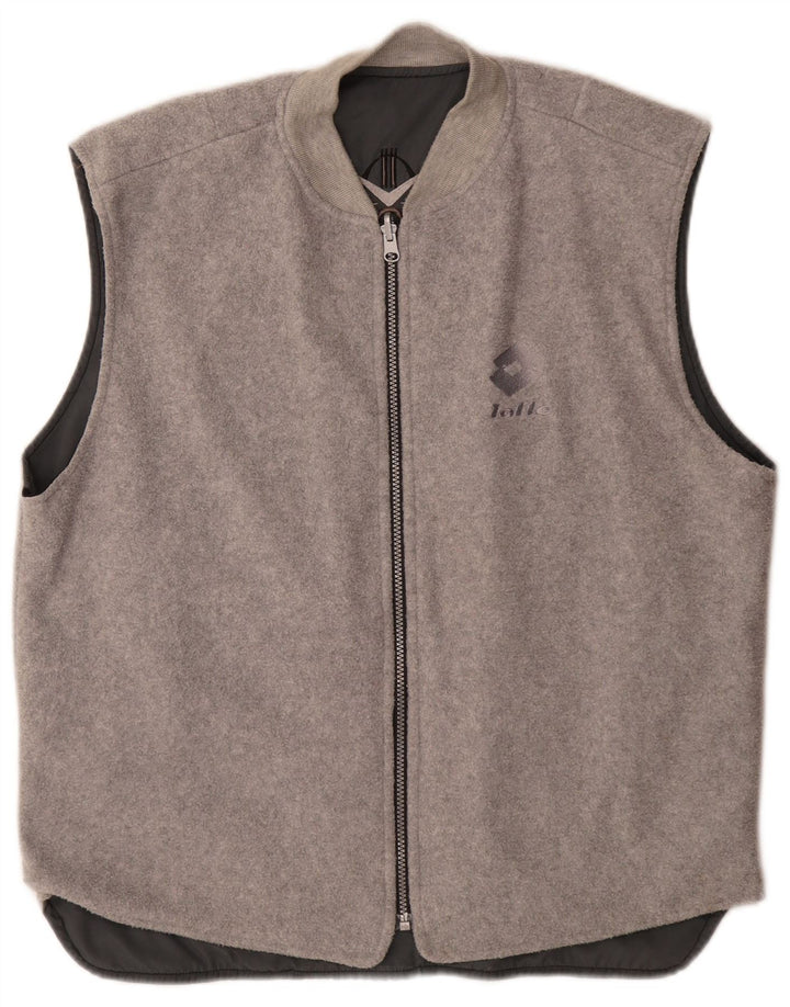 Gilet grafic reversibil pentru bărbați Lotto UK 40 Poliester negru mare