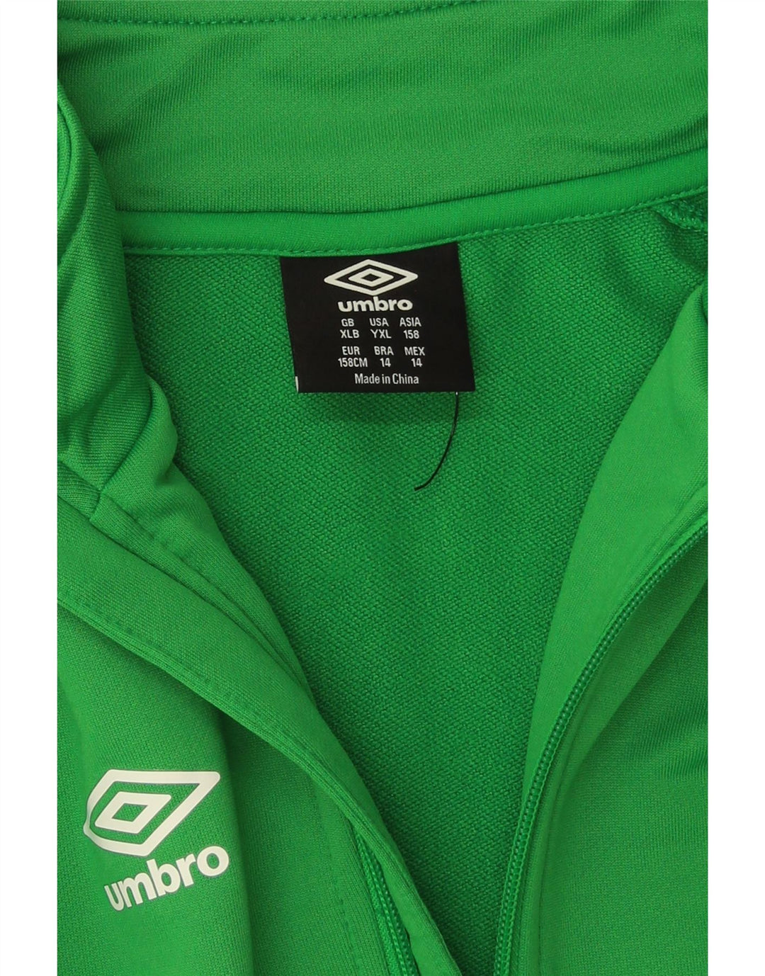 Jachetă de top pentru trening grafic Umbro pentru băieți 13-14 ani XL poliester verde