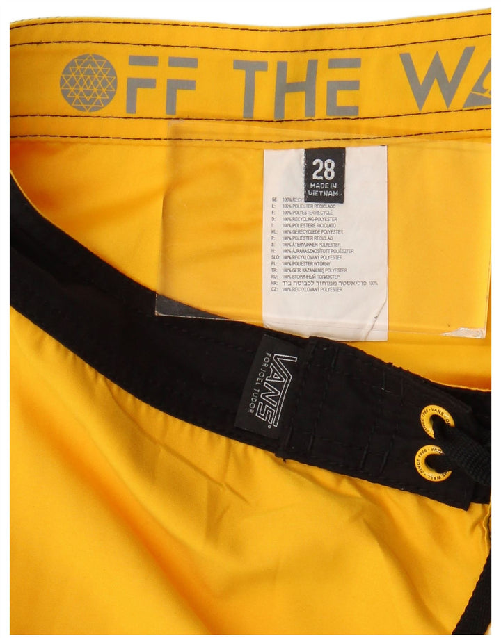 Pantaloni scurți de înot Vans pentru bărbați, galben mici, poliester color bloc