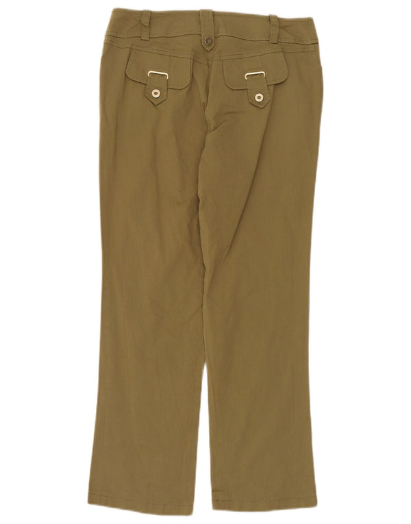 Luisa Spagnoli Pantaloni Drepți Casual Femei IT 44 Medium L30 L26 Kaki
