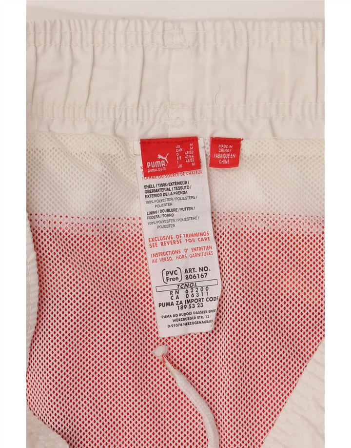 Pantaloni scurți de înot grafic Puma pentru bărbați, roșu mediu, poliester color bloc