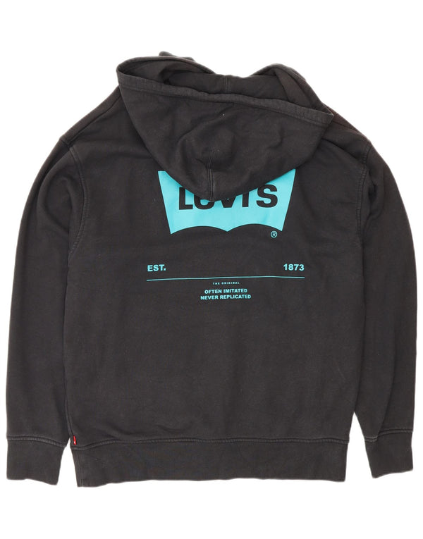 Pulover Levi's pentru bărbați, cu formă relaxată, din bumbac mediu negru