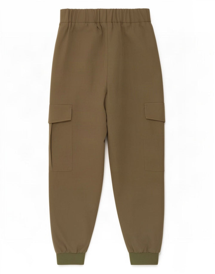 Pantaloni cargo pentru femei Zara Joggeri Mici L26 L26 Kaki Poliester