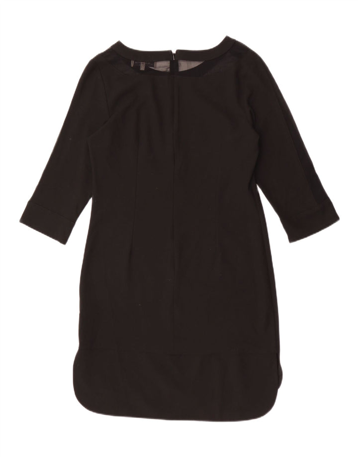 Rochie pentru femei Marks & Spencer, cu mâneci 3/4, poliester negru, UK 10