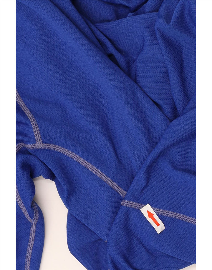 Top cu mânecă lungă NIKE Dri Fit pentru bărbați, poliester albastru mic