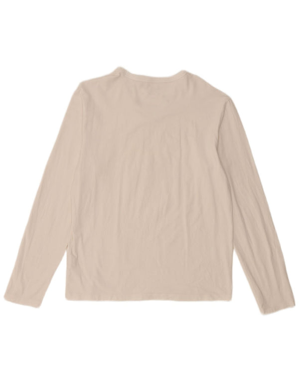 Guess Top grafic pentru femei cu mânecă lungă UK 18 XL, bumbac alb