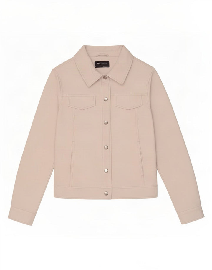 Jachetă din piele artificială pentru femei Marks & Spencer UK 8 Small Off White