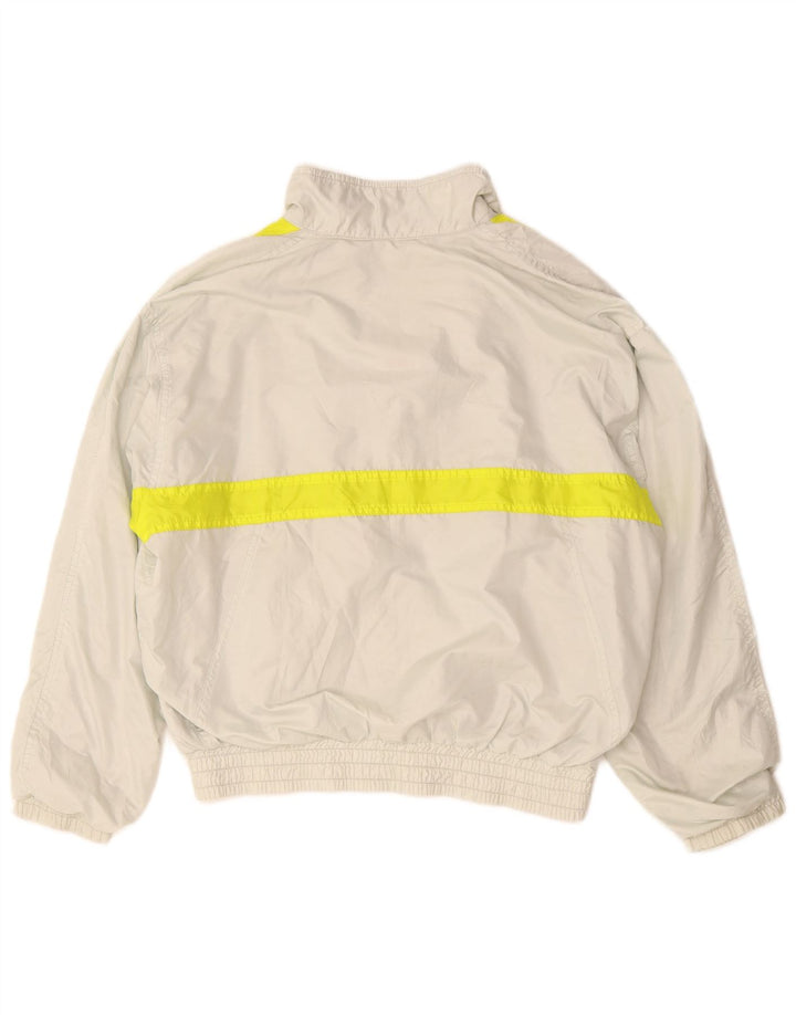 Jachetă de trening supradimensionată pentru femei Vintage UK 12 Medium Gri Colorblock