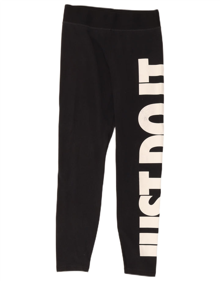 Leggings grafic Nike pentru femei UK 12 Poliester mediu negru