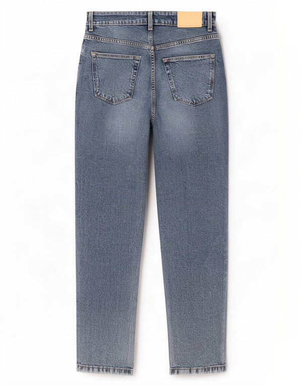Blugi conici pentru femei cu talie înaltă Zara EU 38 Mici L28 L27 Bumbac albastru