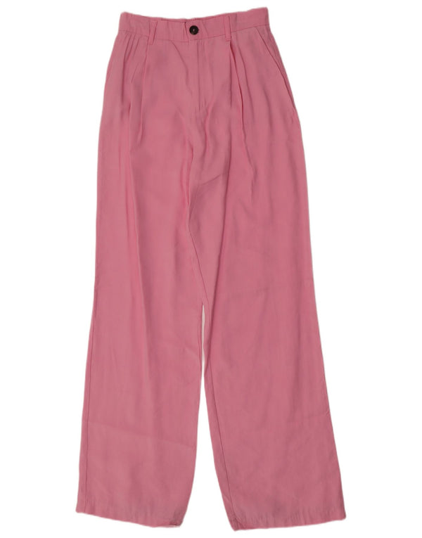 Pantaloni chino pentru femei cu talie înaltă Zara XS L24 L34 Roz Modal