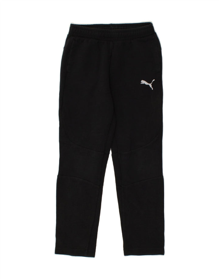PUMA Boys Tracksuit Trousers 11-12 Years Black Cotton | Vintage Puma | Thrift | Second-Hand Puma | Used Clothing | Messina Hembry 