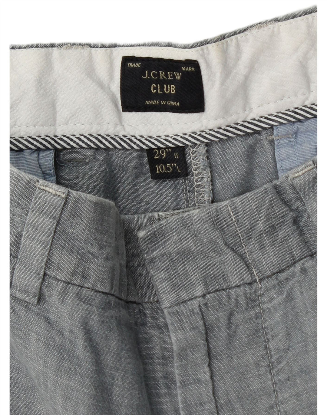 Pantaloni scurți chino club pentru bărbați J. CREW W29 bumbac gri mediu