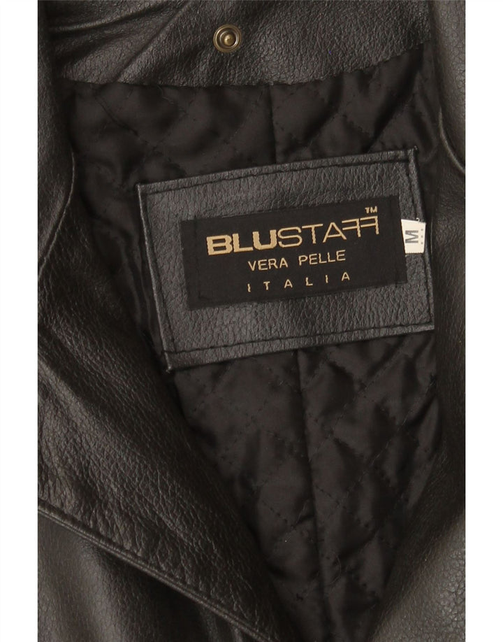 Palton din piele pentru bărbați Blustaff UK 38 Piele neagră medie