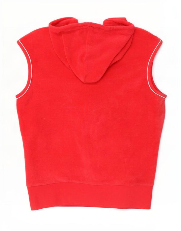 Pulover Reebok pentru femei, fără mâneci, cu fermoar, din bumbac cu dungi roșii, UK 16