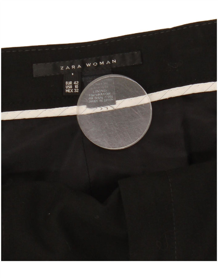 Fustă în formă de A pentru femei Zara EU 42 Large W32 Rayon negru