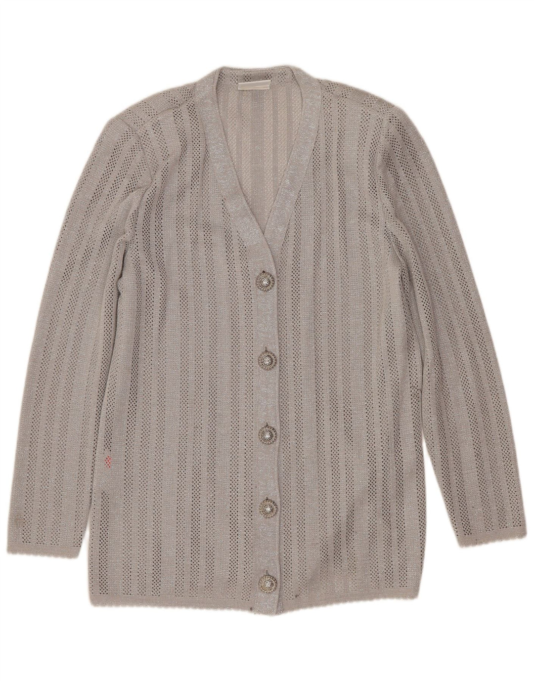 Pulover cardigan pentru femei LIOLA UK 12, gri mediu, viscoză cu pete