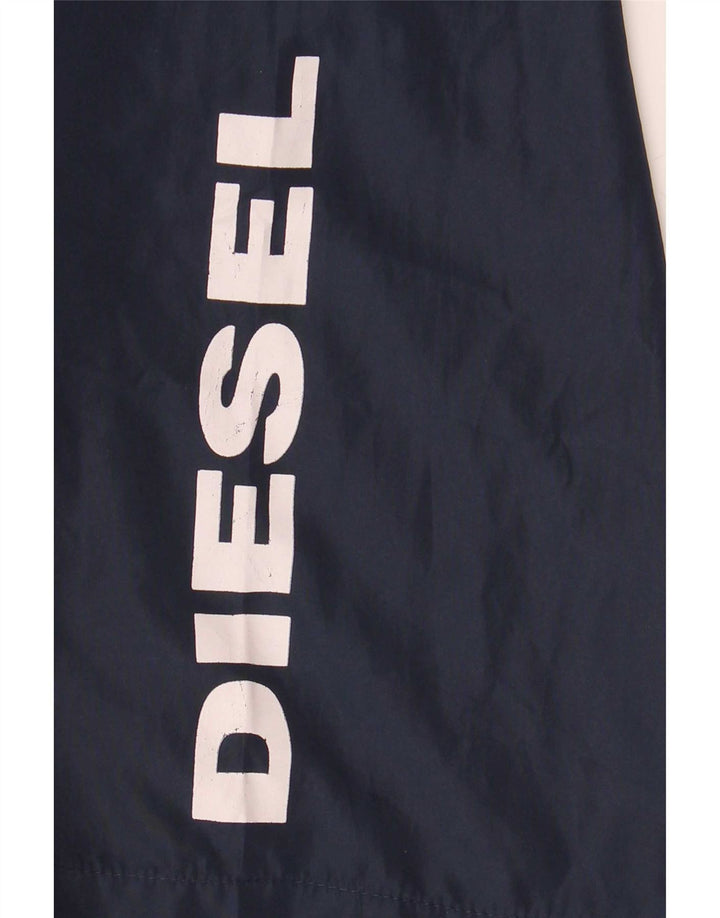 Pantaloni scurți de înot cu grafică Diesel pentru bărbați, poliester mediu albastru