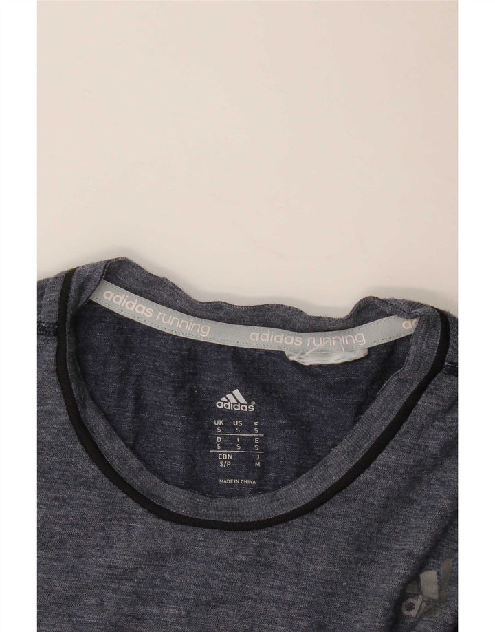 Tricou pentru alergare pentru bărbați Adidas Top mic, bleumarin, cu dungi