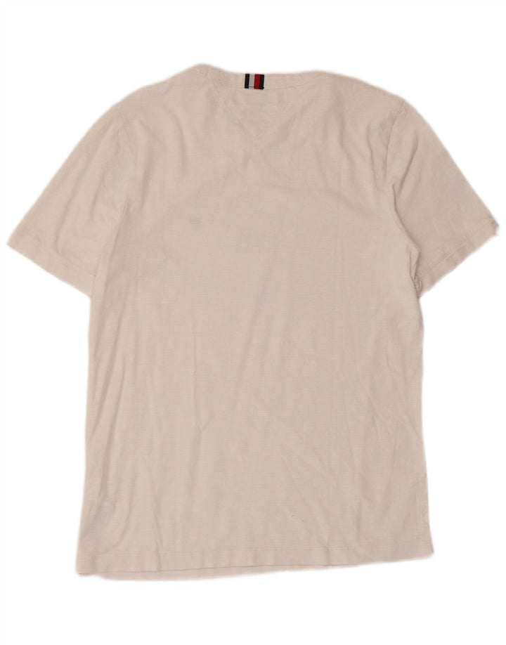 Tricou Tommy Hilfiger pentru bărbați, cu croiala obișnuită, top mic, alb, bumbac