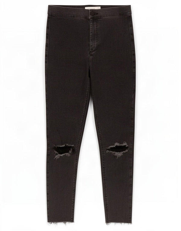 Topshop Blugi skinny de damă învechiți L28 L24 bumbac gri