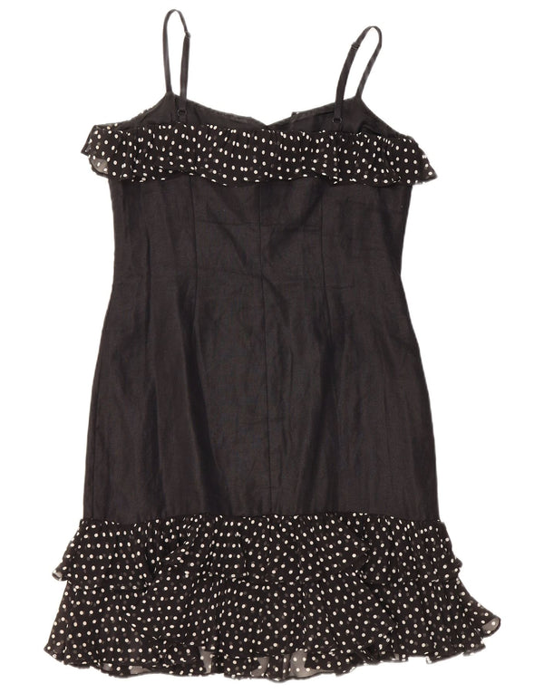 LUISA SPAGNOLI Rochie Slip Femei IT 44 Medium Black Polka Dot In