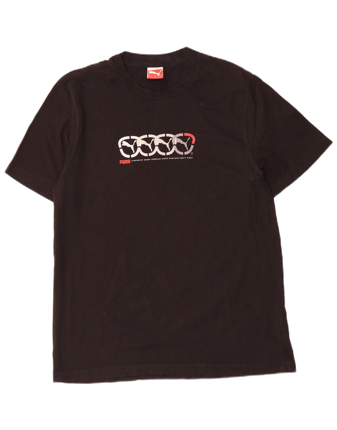 Tricou grafic Puma pentru bărbați Top mare din bumbac negru