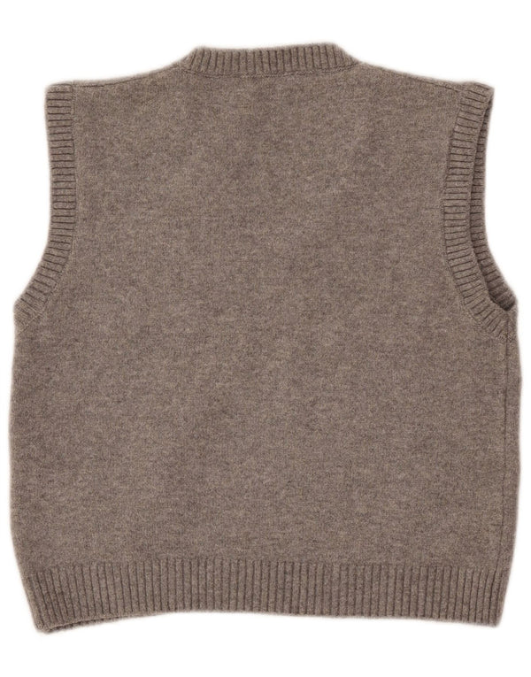 Zara femei Crop Vest Tank Top UK 14 mare poliester gri
