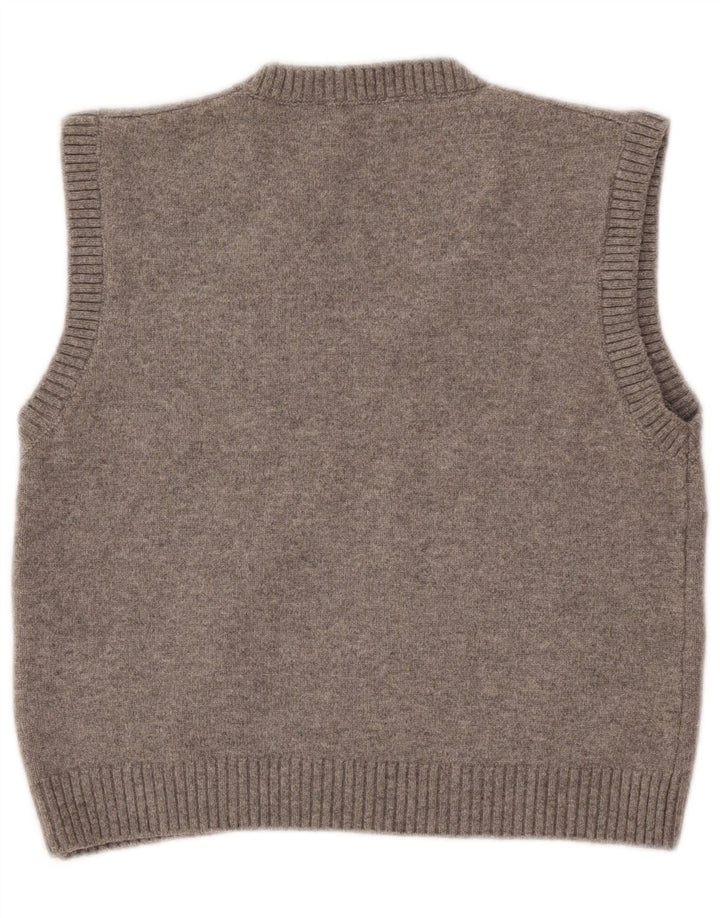 Zara femei Crop Vest Tank Top UK 14 mare poliester gri