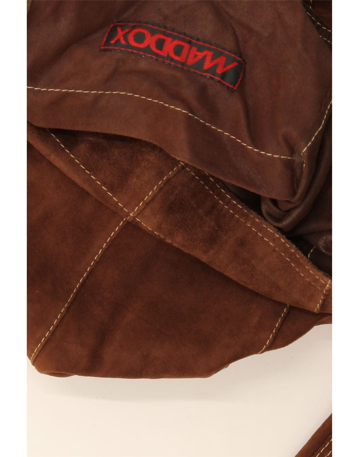 Jachetă de piele intoarsă pentru femei MADDOX UK 16, mare, maro, din piele