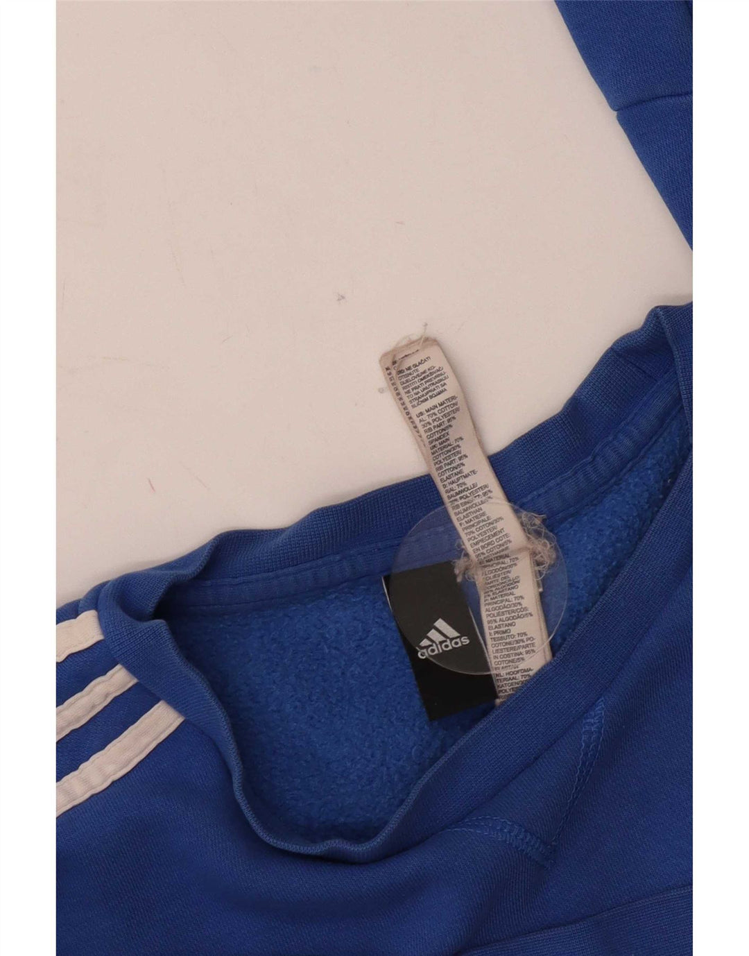 Pulover adidas pentru femei UK 14, bumbac albastru mediu