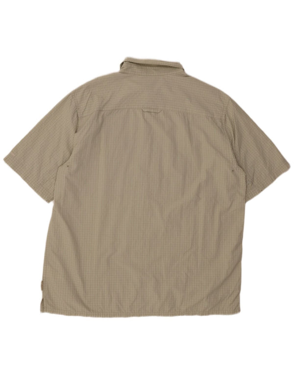 Cămașă cu mânecă scurtă pentru bărbați COLUMBIA din titan, XL, nailon cu check verde