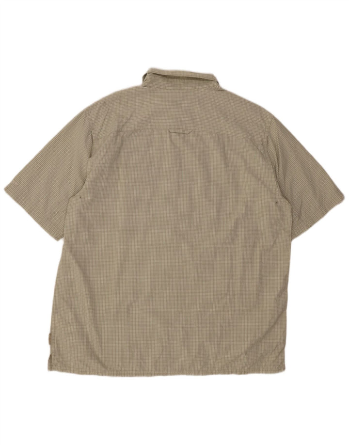 Cămașă cu mânecă scurtă pentru bărbați COLUMBIA din titan, XL, nailon cu check verde