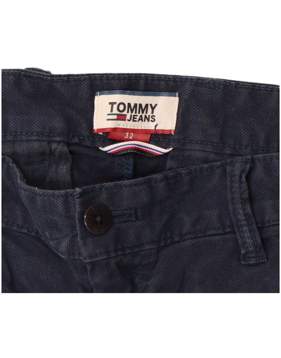 TOMMY HILFIGER Pantaloni scurți chino pentru bărbați W32, bumbac mediu albastru bleumarin