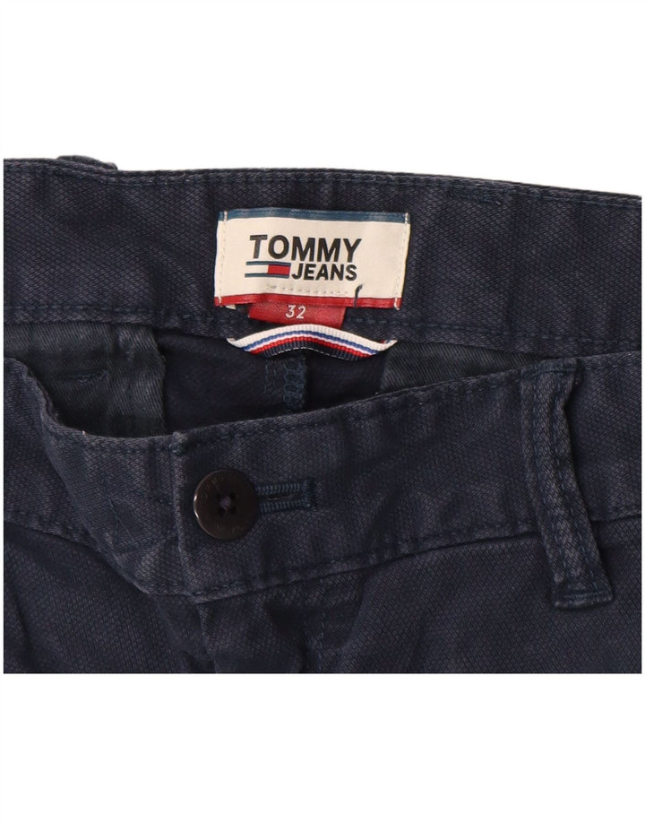 TOMMY HILFIGER Pantaloni scurți chino pentru bărbați W32, bumbac mediu albastru bleumarin