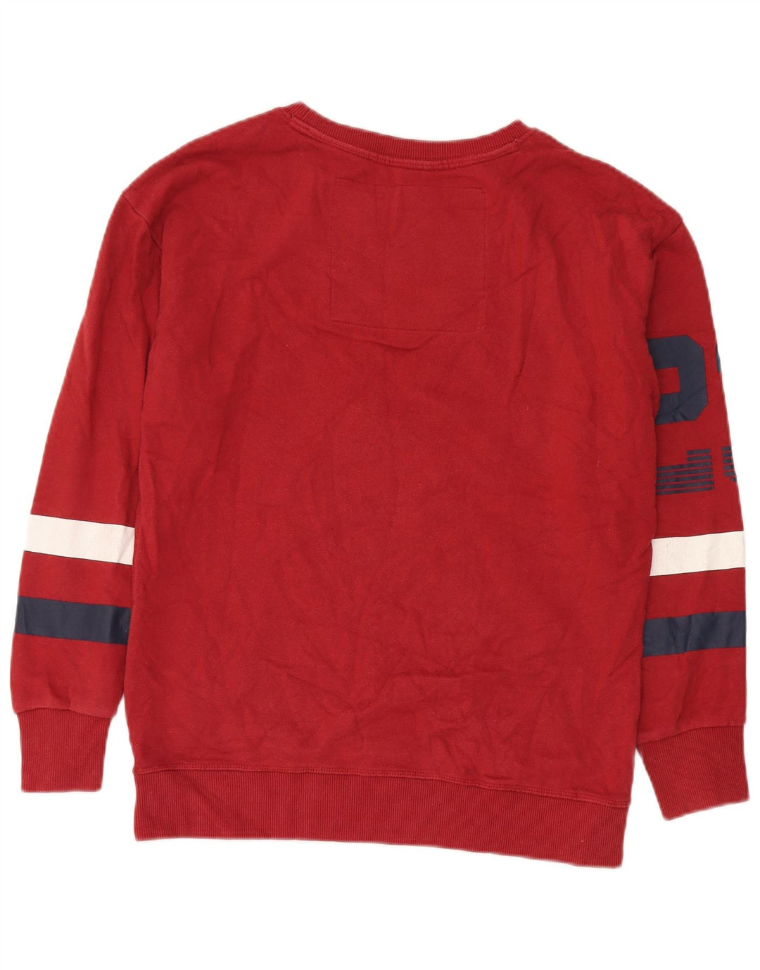 Pulover grafic Superdry pentru bărbați, bumbac color bloc, roșu mic