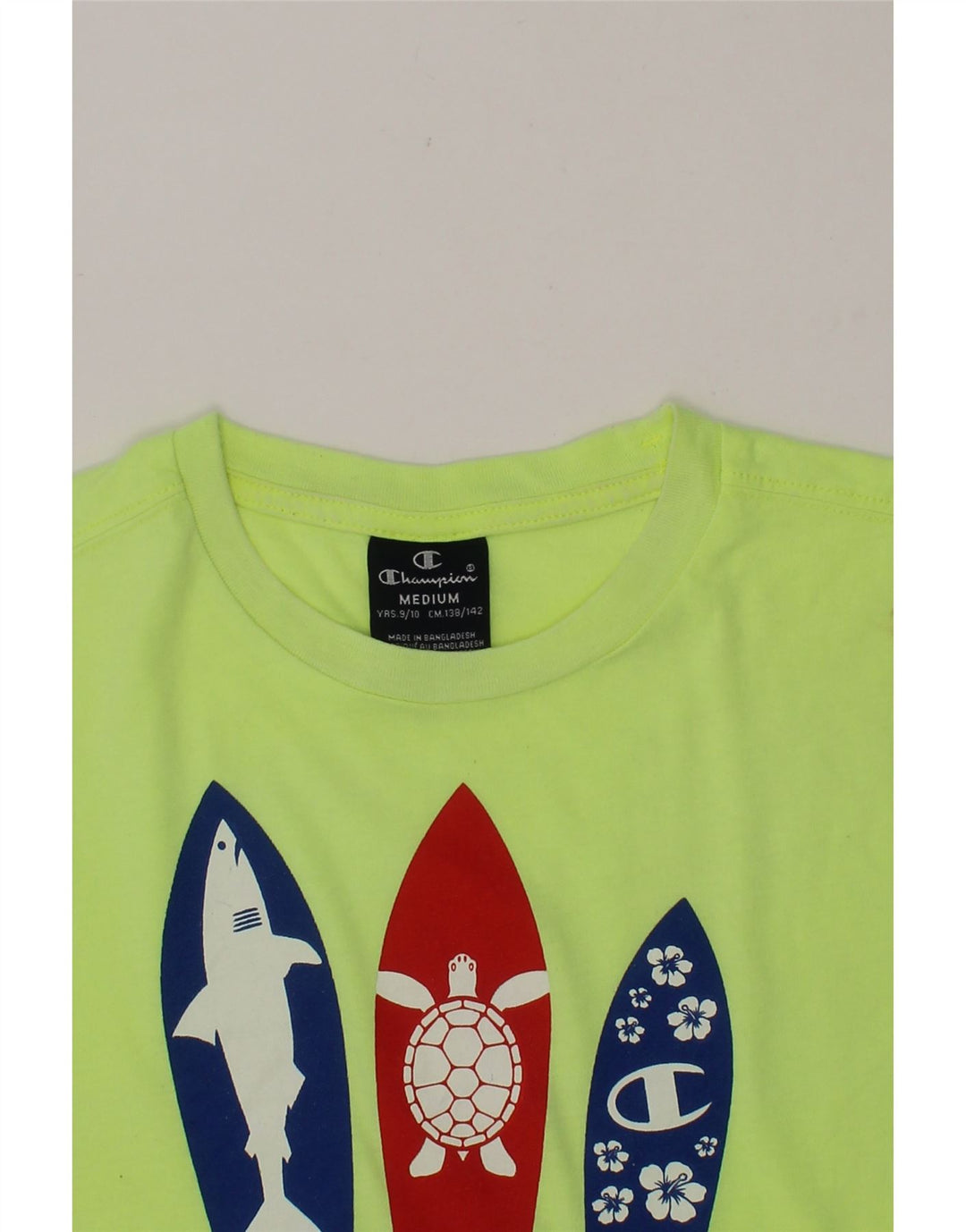 CHAMPION Boys Graphic T-Shirt Top 9-10 Years Medium  Green Vintage Champion and Second-Hand Champion from Messina Hembry 