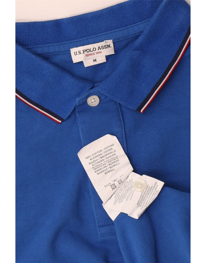 U.S. Polo Assn. Tricou polo pentru bărbați, bumbac albastru mediu
