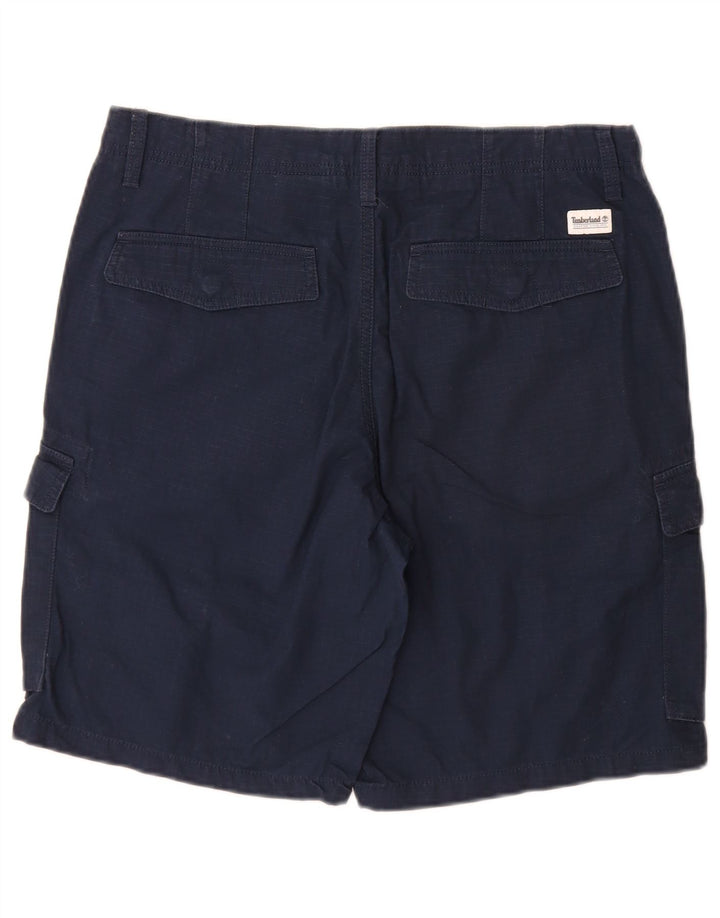 Pantaloni scurți cargo pentru bărbați Timberland W32, bumbac, albastru bleumarin mediu