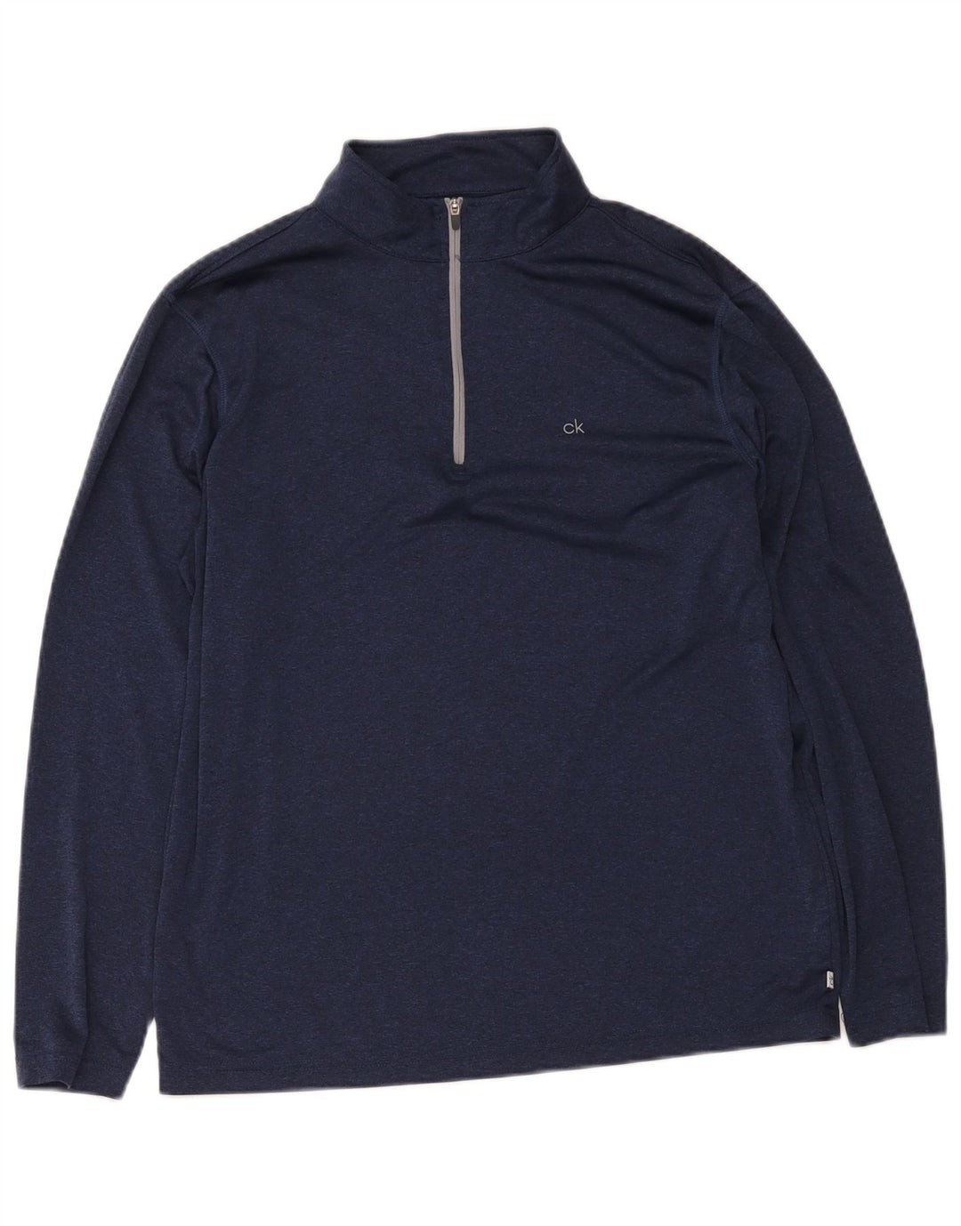 Top de trening Calvin Klein pentru bărbați, cu fermoar, cu gât, mare, bleumarin