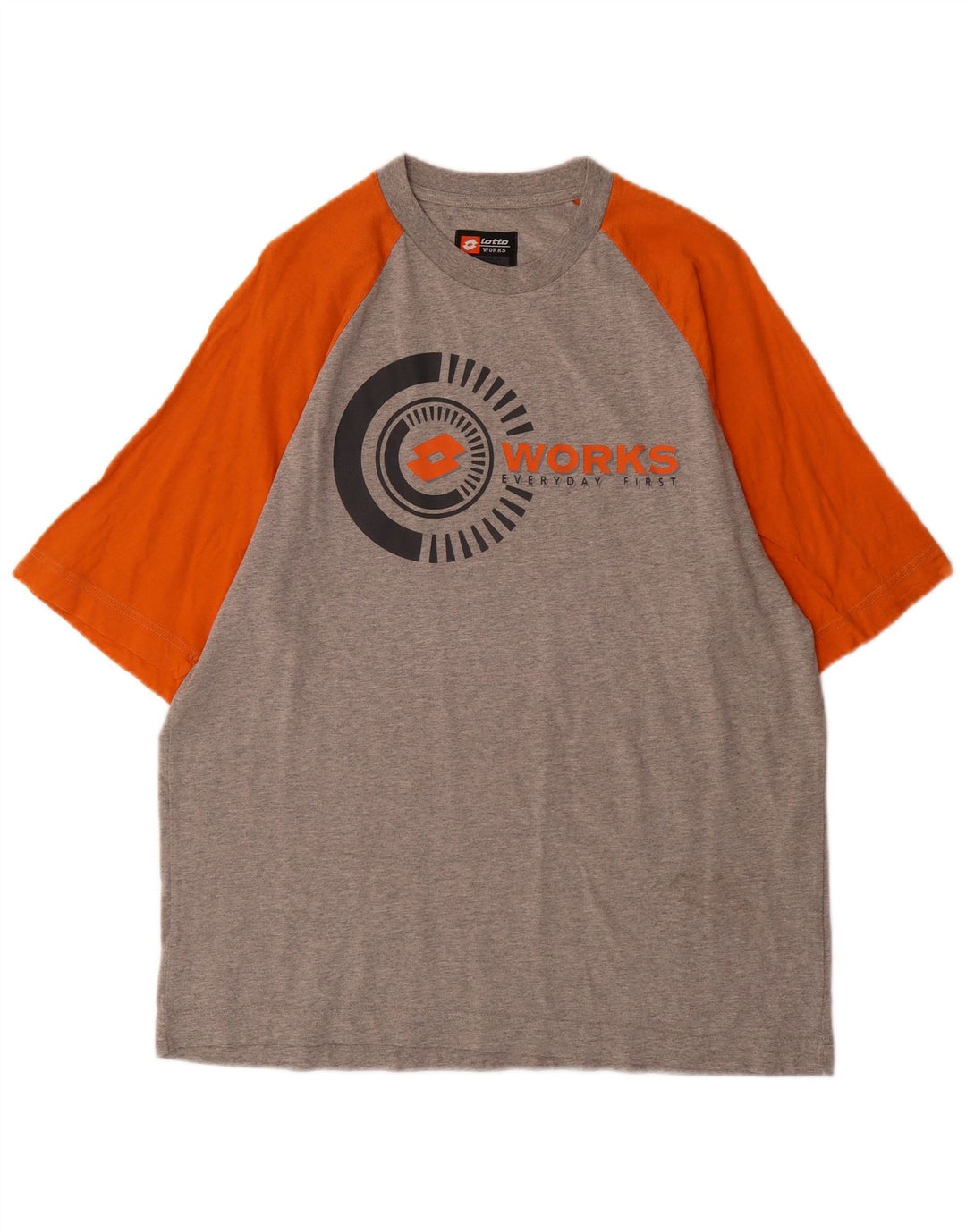 Tricou grafic pentru bărbați Lotto Top mare gri Colorblock