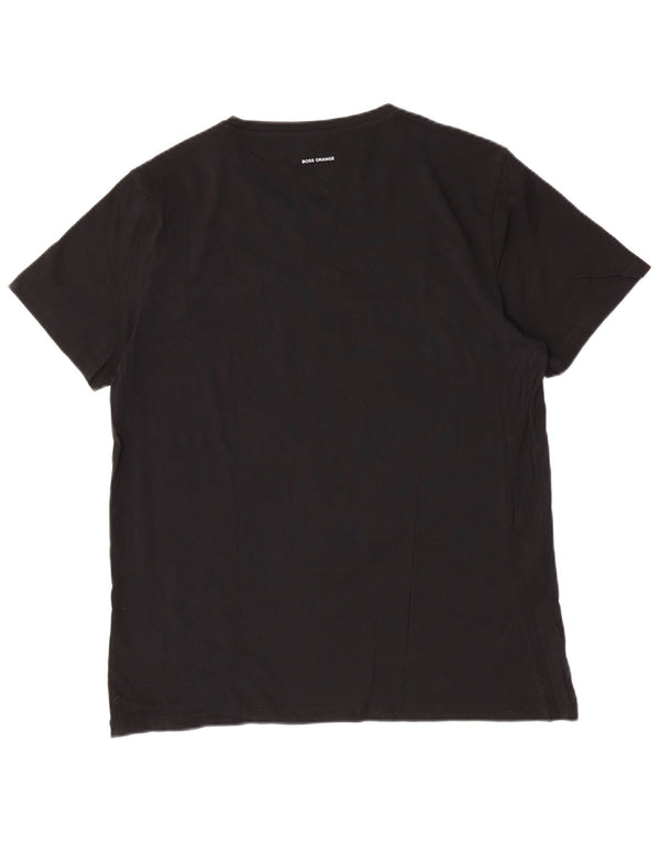 Tricou grafic pentru bărbați Hugo Boss Top 2XL bumbac negru