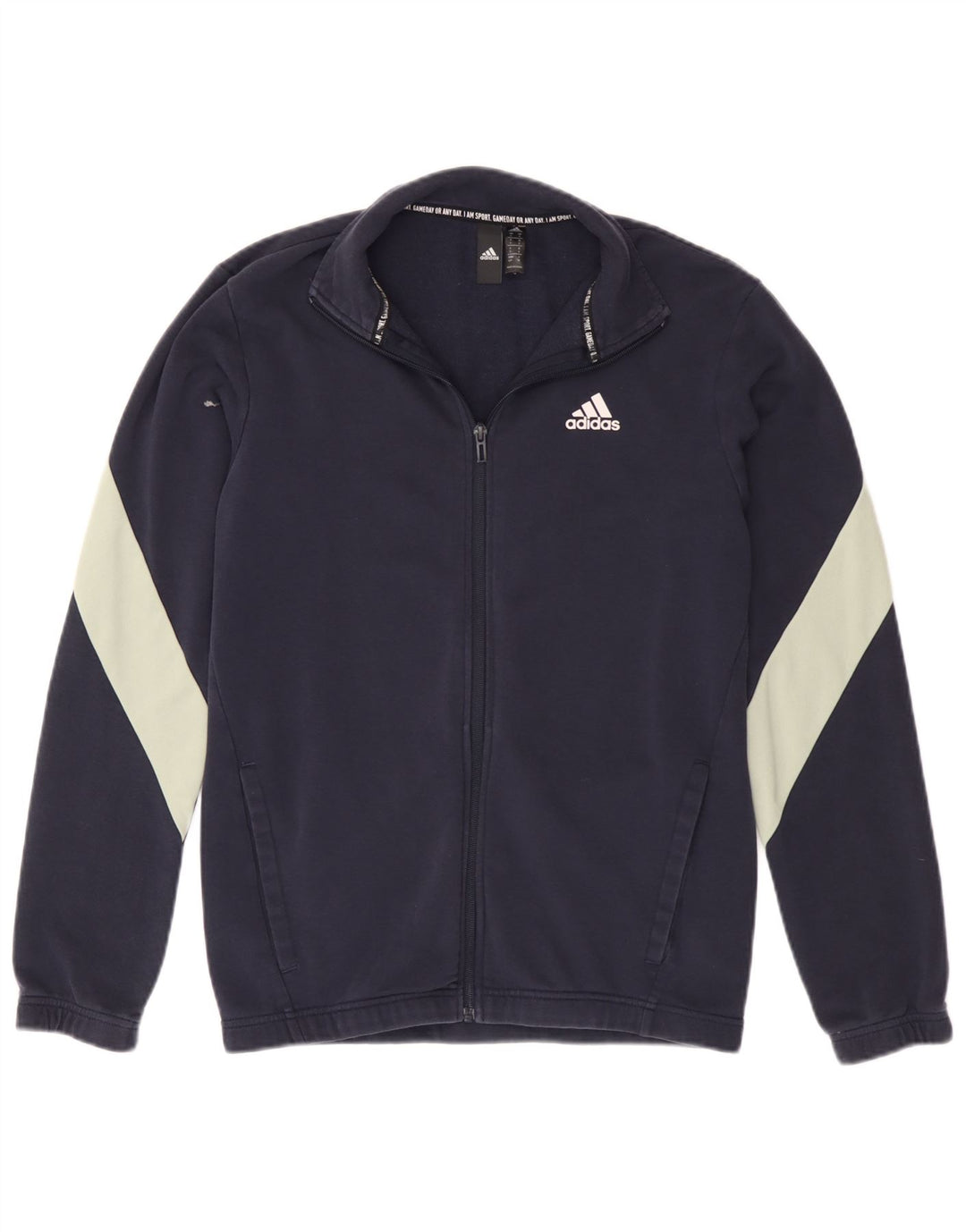 Jachetă de trening pentru bărbați Adidas, mică, albastru, bumbac color bloc