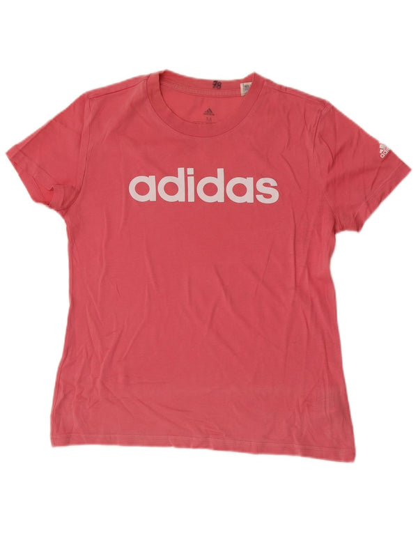 Tricou grafic Adidas pentru femei Top UK 12/14 Medium Pink Bumbac