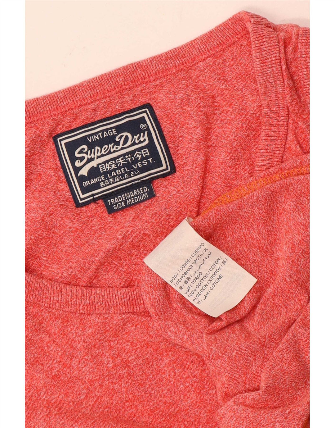 Vestă Superdry pentru bărbați, bumbac cu pete roșu mediu